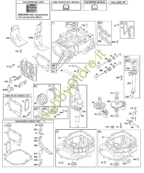 D - Camme, albero a camme, albero motore, cilindro, coppa motore, set guarnizioni, lubrificazione, gruppo pistone, valvole B&S - 12 €¦ 12H807-1823-B1 brand Stihl